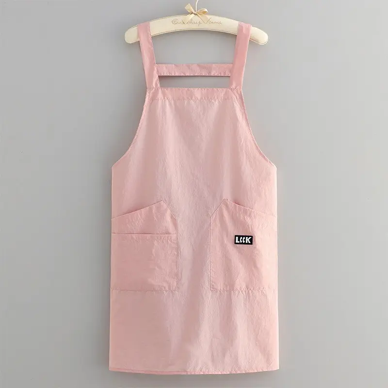 Lightweight Solid Color Waterproof Apron, Kitchen Cleaning Cooking Anti-Stain, Dirt Resistant Apron, Comfortable Breathable Restaurant Workwear for Women, Waterproof Aprons For Dishwashing
