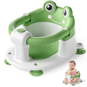 Baby Bath Seat  Babies 6 Months & up Non-Slip Toddler Bath Seats  Sitting Up Infant Bathtub Chair with Suction Cups and Soft Cushion  Baby Shower Tub Seat