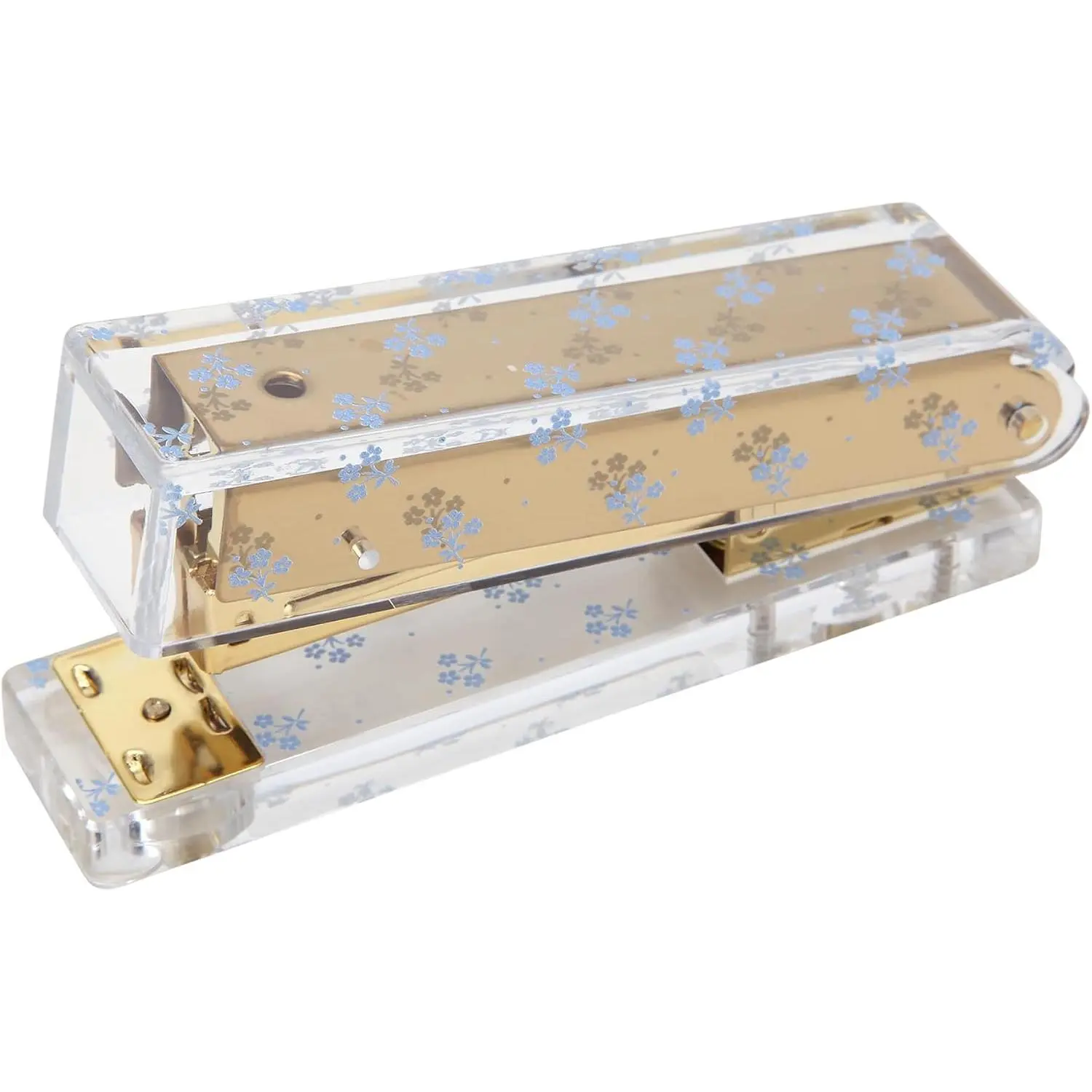 Heirloom Cottage Mini Stapler – Stylish  &  Desk Stapler with Floral Accents – Compact 5” Aesthetic Office Stapler for , School & Work – - Packaging | English Garden Design, Sturdy Non-slip Base, Smooth Jam-free , Doubles as a  or Planner Decor