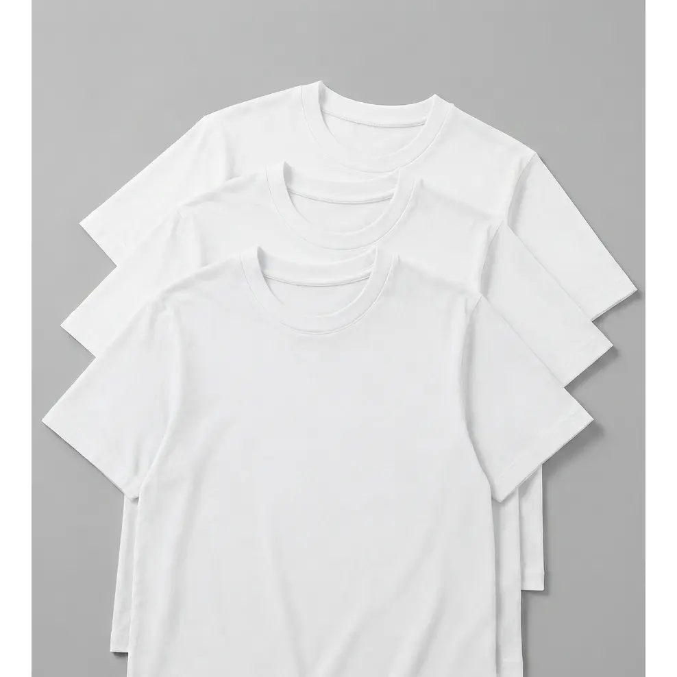 Men's Retro Atomic Oversized Cotton T-Shirts (3-Pack) - Solid Color, No Print, Summer Vintage Style, 250th Shirt Design