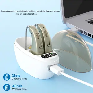 Rechargeable In-Ear Hearing Aids for Seniors, Noise Reduction, Portable Charging Case Included, Easy Use, Option