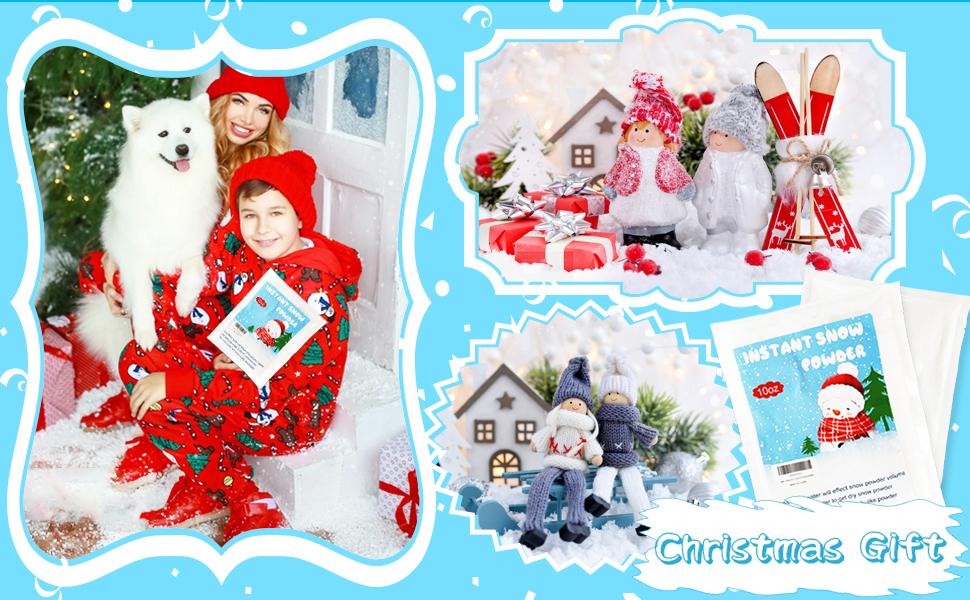 10oz Instant Snow Powder,Add Water Grows to 100x,Make 10 Gallons of Fake Snow,Christmas Tree Artificial Snow Decor Crafts for Sensory Activity Winter Holiday Party Supplies