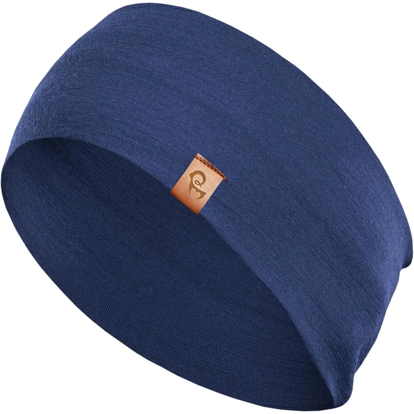 outdoor sports menique 100% Merino Wool Headband for Women Non Slip Stretchy Workout Sweatband Moisture Wicking Breathable Wide Hairband for Running Hiking Sport Gym Yoga Nurse Fashion (Black, One Size)