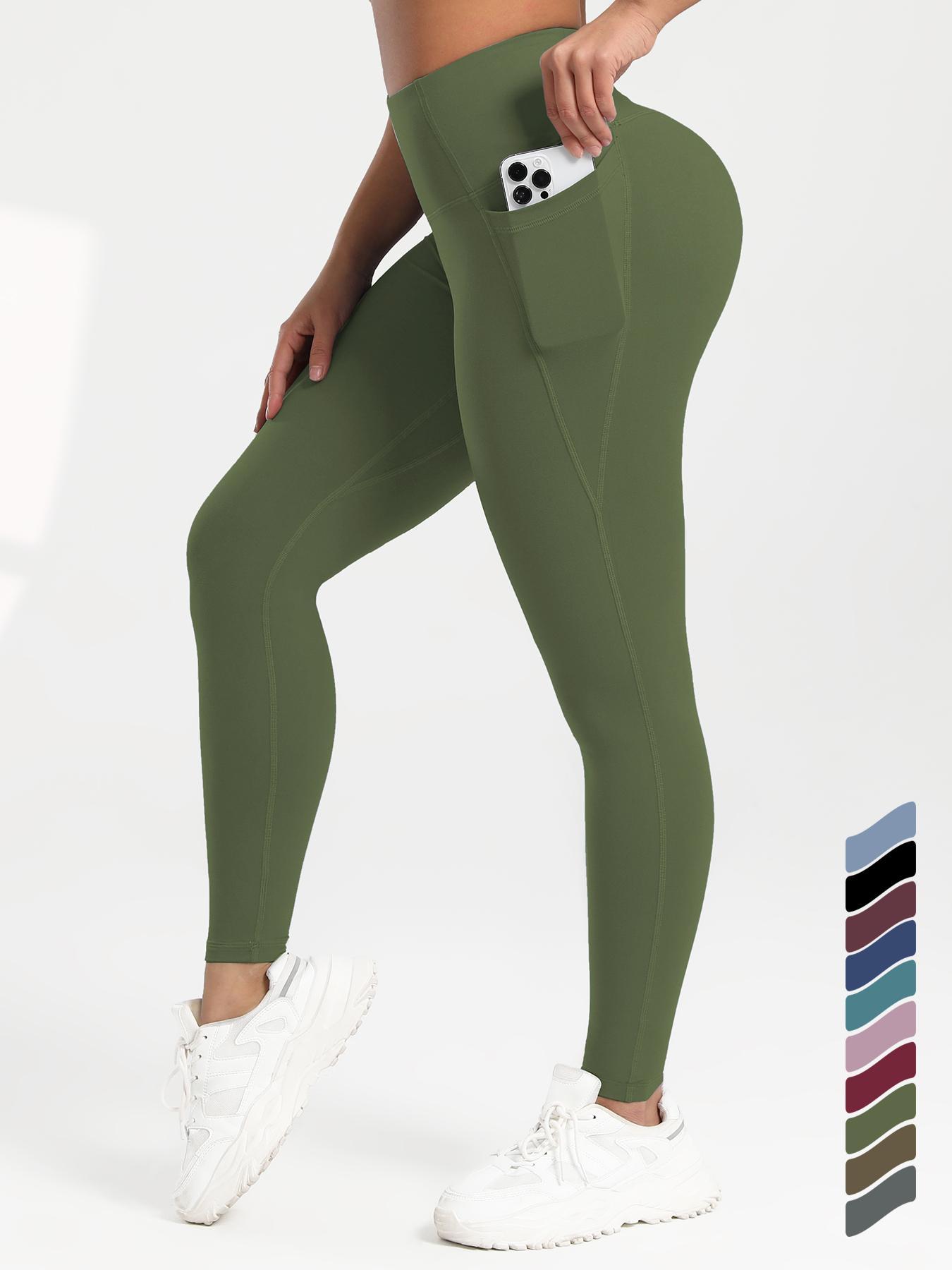 Women's Solid High Waist Sports Leggings, Minimalist Breathable Comfortable Skinny Pants, High Stretch Yoga Leggings, Ladies Sportswear for Indoor Outdoor Wear, Bottom, Breathable Tight Fit, High Waist Comfy