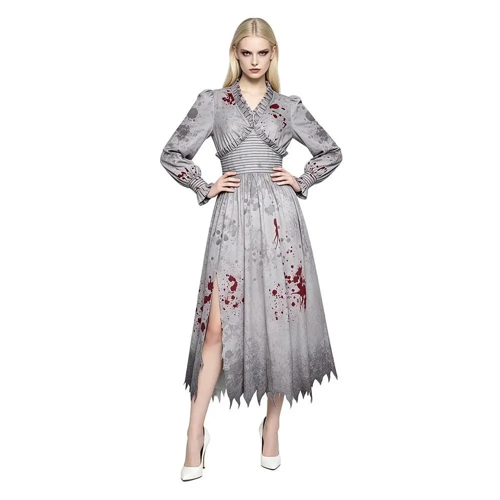 Game Selena Corey Cosplay Dress Costume Zombie Blood Stained Uniform Stage Outfit Halloween Clothes