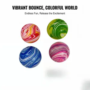 Vibrant Swirl Pattern Bouncy Ball | Outdoor Party Favor Toy
