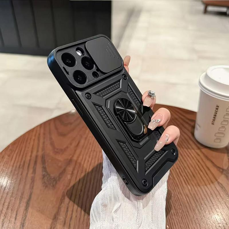 Phone Case For Women Men With Slide Camera Cover And Screen Protector, Rugged Hard Phone Case With Magnetic Stand For iPhone 17 16 15 14 13 12 11 Pro Max Plus Air Samsung Z FLIP Z FOLD 3 4 5 6 7 MOTO RAZR 40 50 60 Ultra