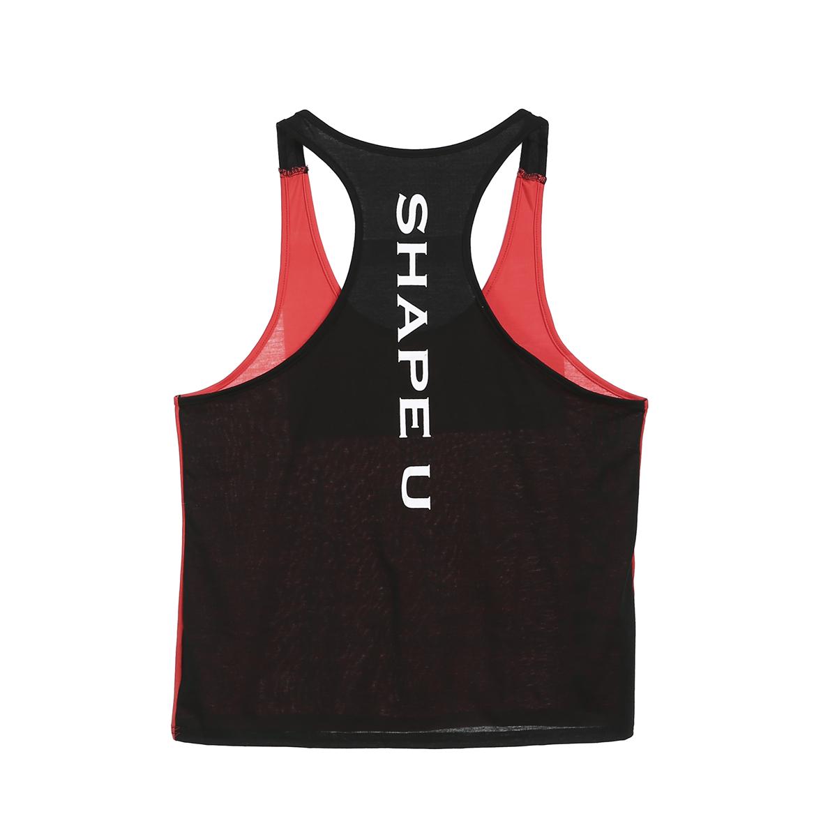 Men Solid Gym Stringer Tank Top Bodybuilding Fitness Singlets Muscle Vest Tees Sport Clothing
