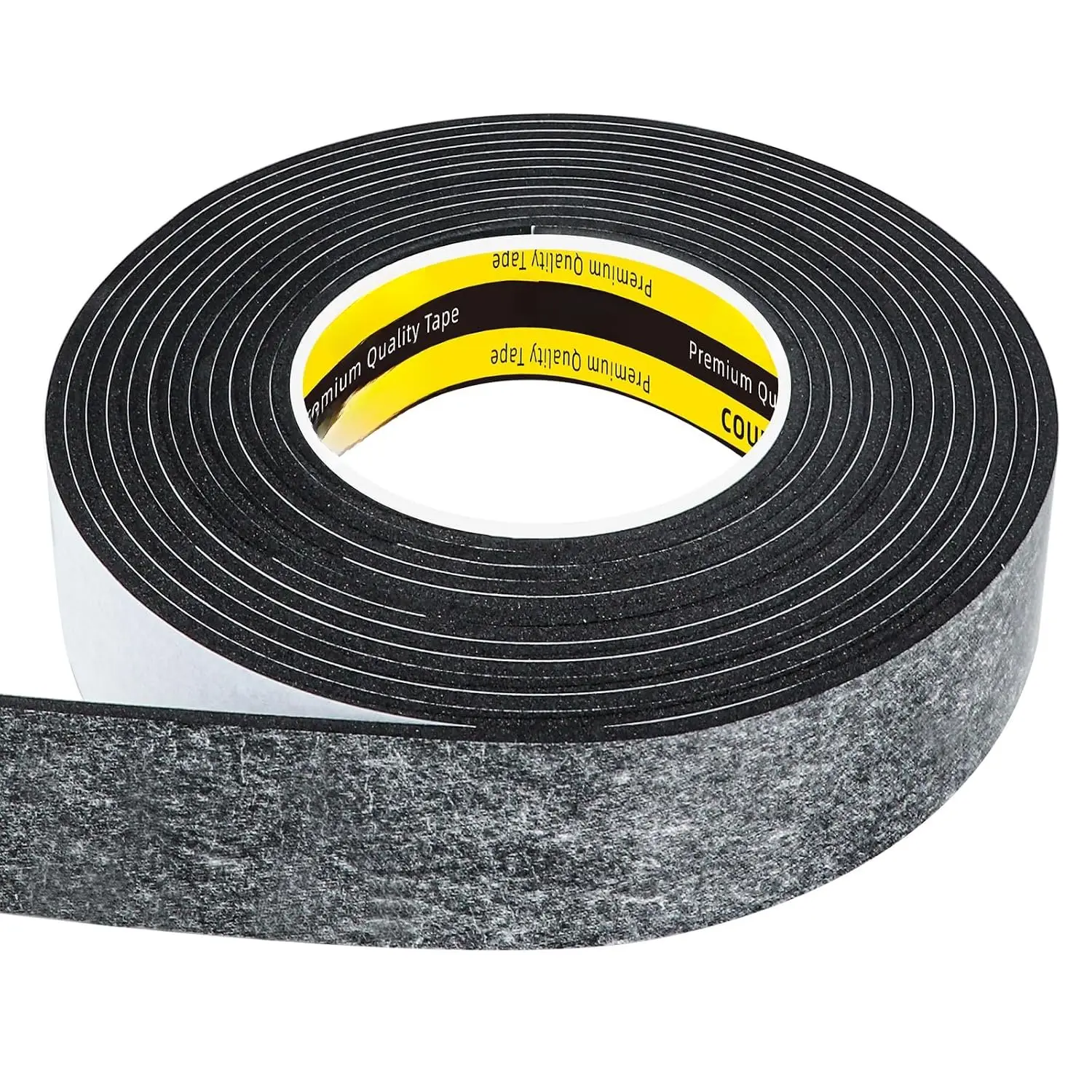 EVA Single-Sided Adhesive Black  Tape, 1.18inx16.4FT Single-Sided Sealing Strip  Pad Sponge Tape Window Weatherproof, Self-Adhesive Insulation Sealing Tape (Black)