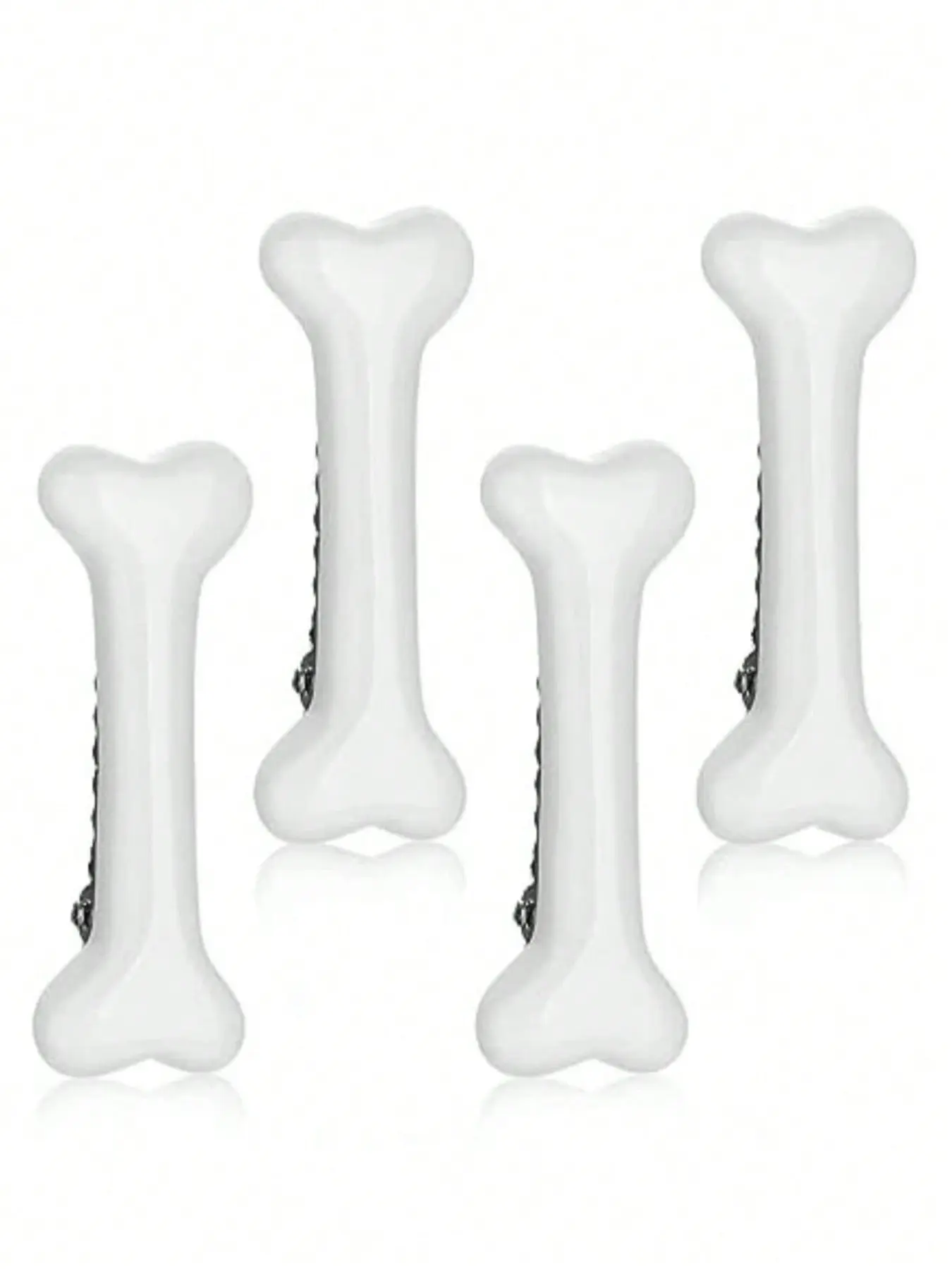 4pcs White Bone Plastic Bangs Side Hair Clips, Simple & Creative Alligator Hair Clips, Suitable For Cosplay Claw Clips Hair Claws Hair Barrettes, School Stuff, Hair Accessories, Head Accessories, Hair Accessories For Women, Hairpin