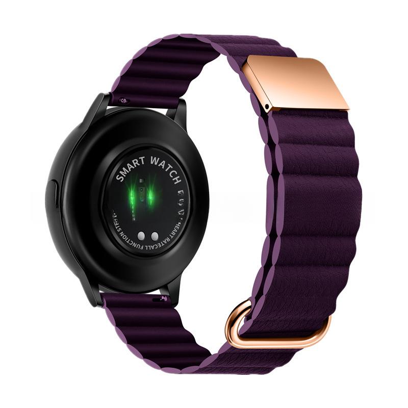 Suitable for Samsung watch Galaxy watch45 genuine leather magnetic buckle Huawei FIT3/GT3 watch strap
