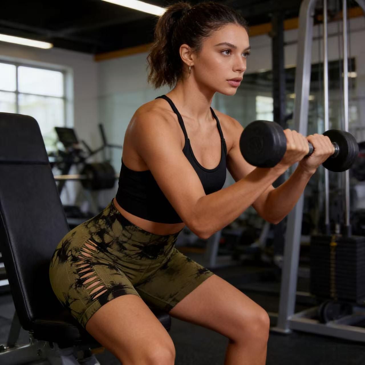 Women's Tie-Dye Yoga Pants – Side-Cut Form-Fitting Athletic Leggings, High Elasticity, Quick-Dry & Breathable, for Fitness, Yoga & Workout