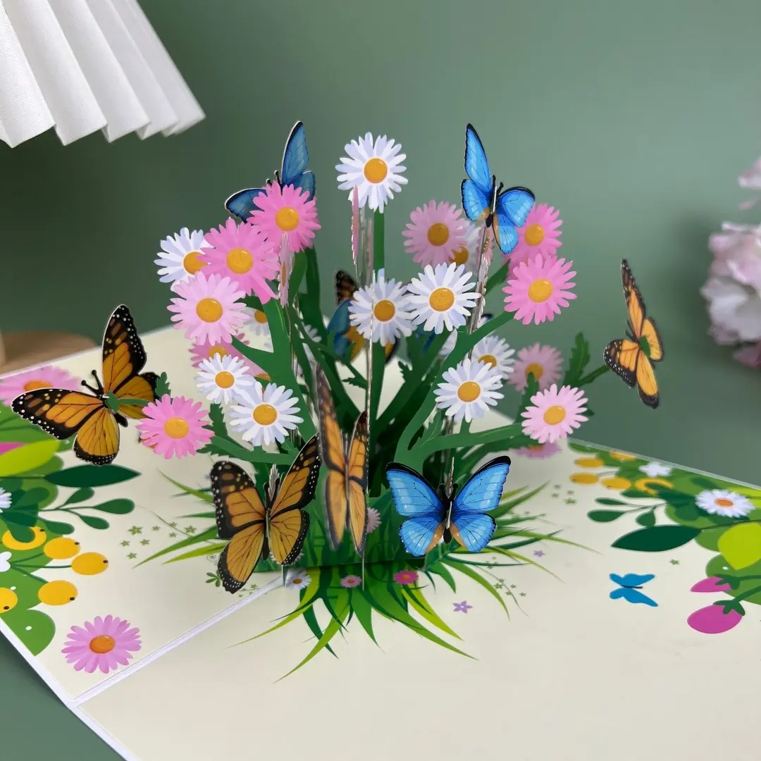 1pc Pop-Up 3D Card , for Mom, Grandma, Teacher, Sister, Friend, Birthday, New Year, Mother's Day, Anniversary, Easte.rpop up birthday card.handmade card ideas.friendship card for best friend.back to school teacher card.grandparents day card.