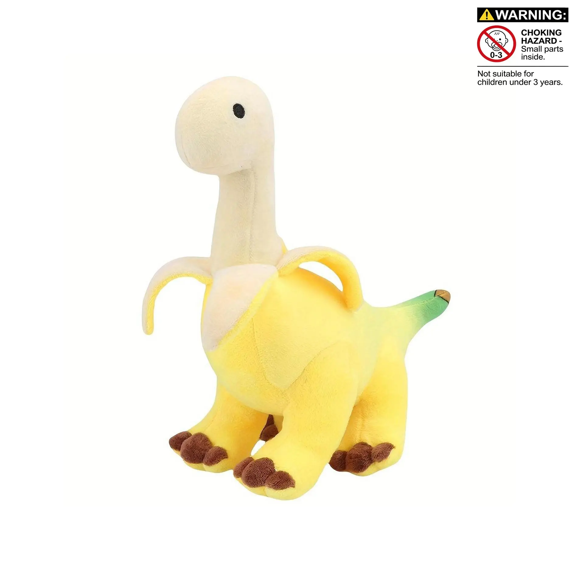 Cute Banana Brontosaurus Design Plush Toy, Super Soft Fluffy Stuffed Animal Plushie, Cartoon Banana Soft Dragon Doll, Home Decoration Gift