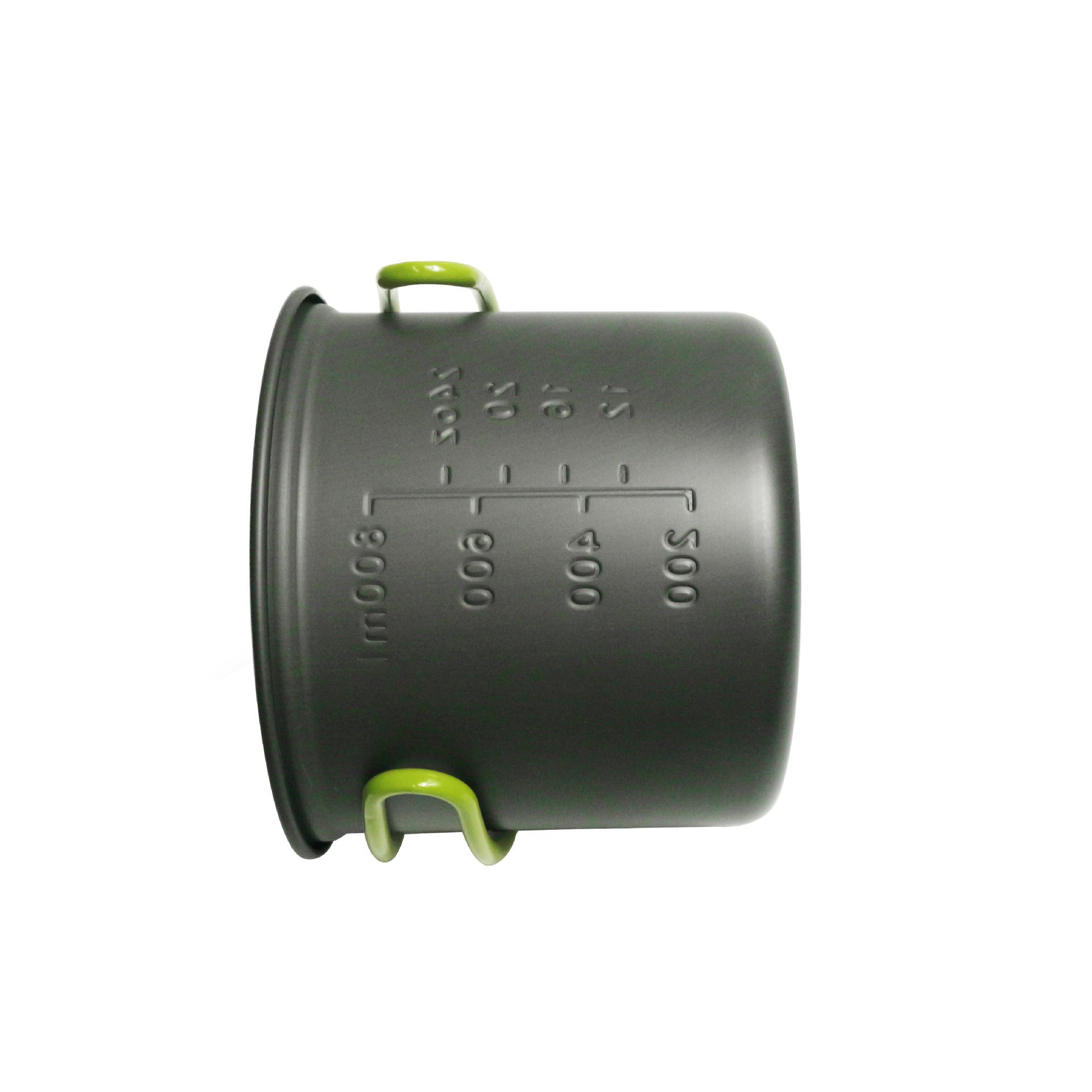 Portable Camping Cookware Set for 1-2 Person, Lightweight Non-Stick Camping Pot & Pan Set with Camping Utensils for Backpacking, Hiking, and Picnic