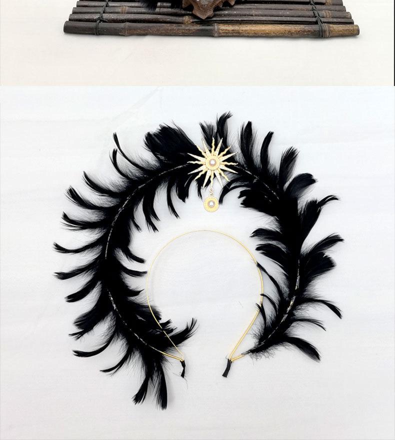 Angel Wing Back Decoration Adult Children Halloween Role-Playing Props Sun God Pope Golden Feather Hair Accessory Costume