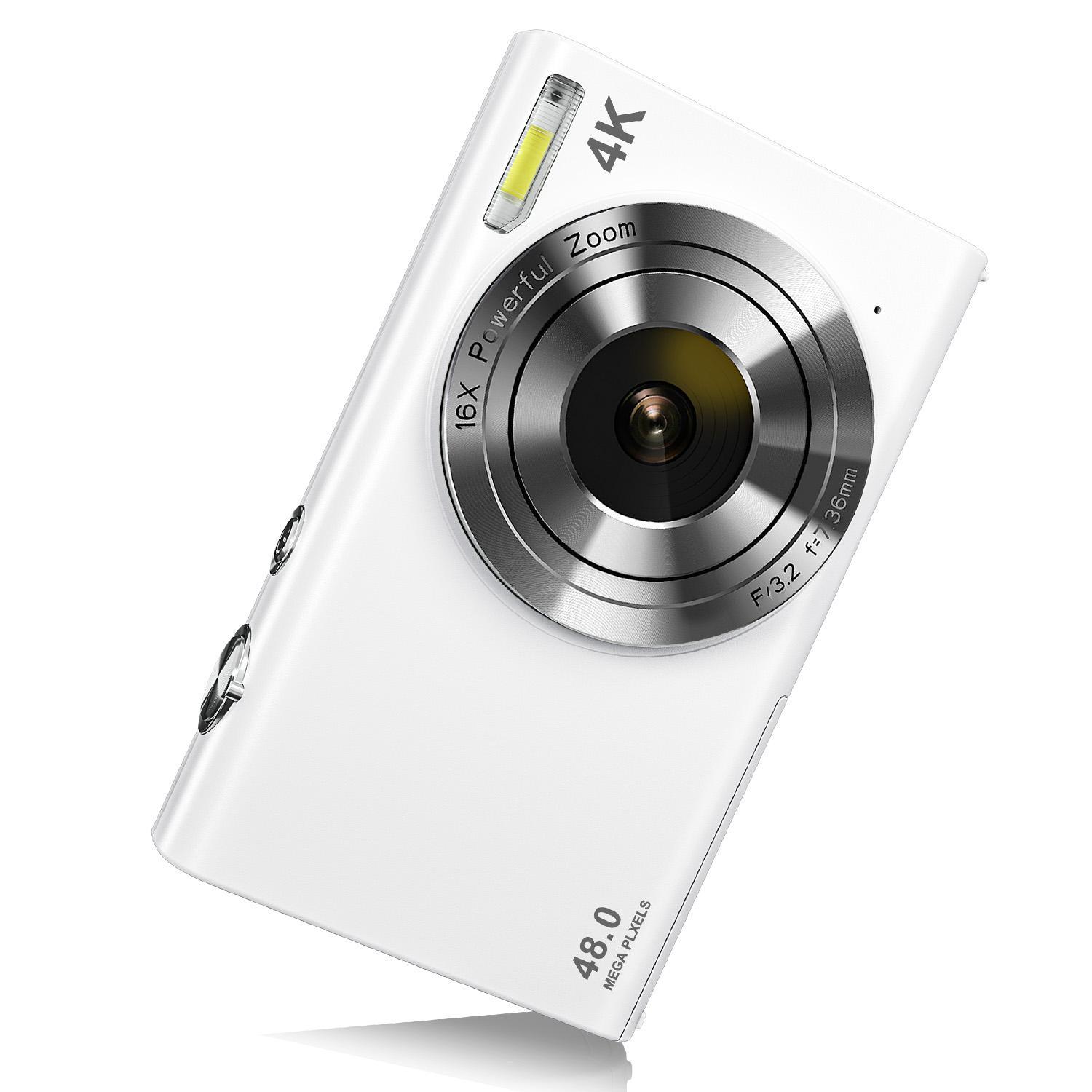 48MP 4K Digital Camera 16X Zoom Digital Camera with 32G TF Card & Charging Cable & Operating Manual, High Definition HD Camera Digital Camera for Outdoor Sports, Beginner Digital Camera