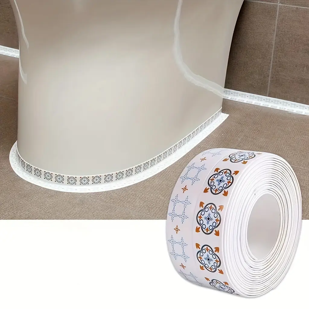 1pc Premium Acrylic Toilet Beauty Seam Stickers - Durable Leak-Proof Protection, Stylish Corner Guard for Bathroom Aisle, Sink & Stove Edge Sealing Strips, Waterproof Self Adhesive - Easy Application, High-Quality Finish