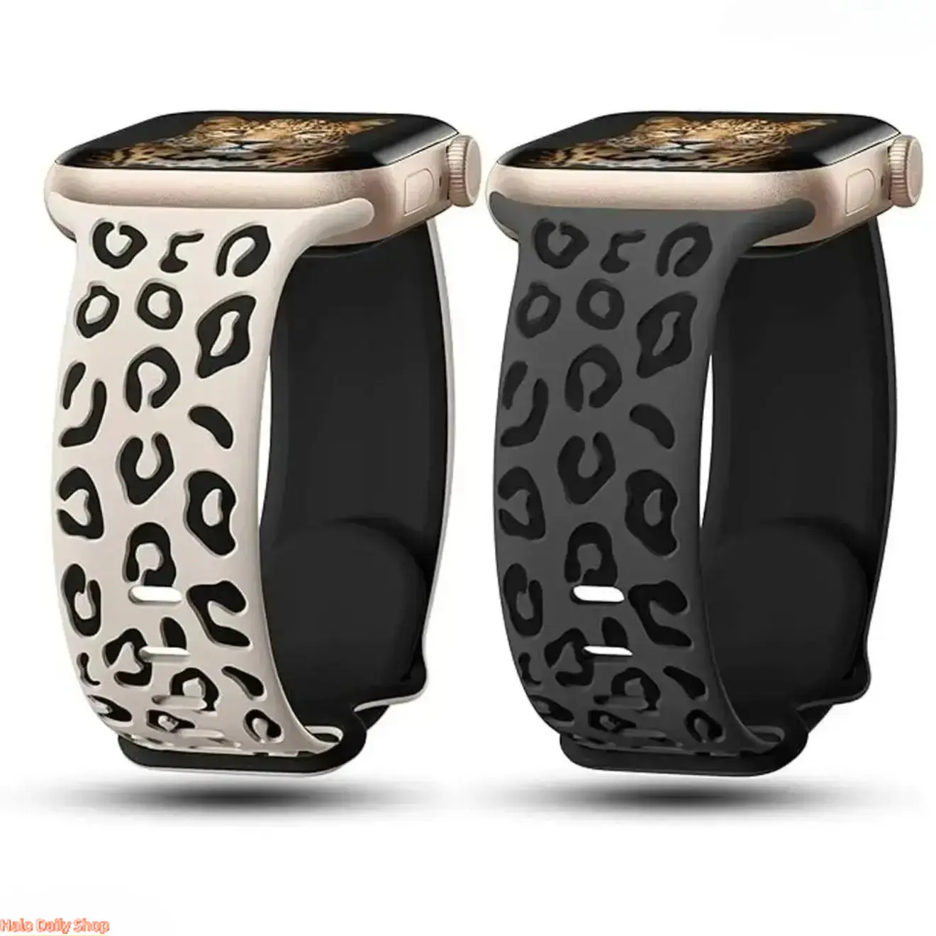 Viral Leopard Print Smartwatch Band, Stretchy Silicone Watch Strap for Apple Watch Ultra 38-49mm, Comfy Lightweight Design, Skin-Friendly Wrist Band Accessory, Chic Everyday Must-Haves for Work, Travel, Gym Outfits