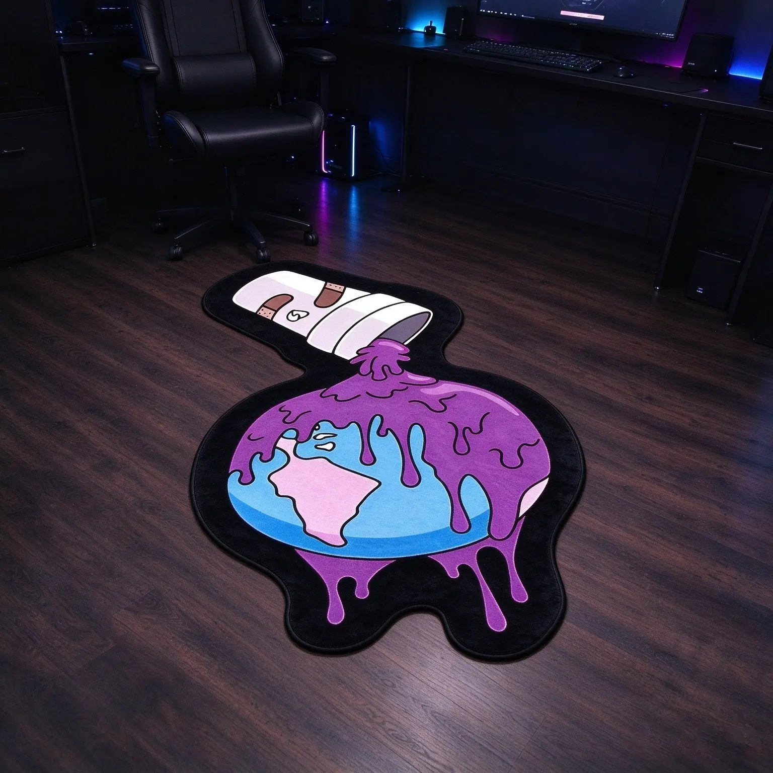 Creative Earth-Shaped Rug, Fashionable Washable Carpet, Ideal for Bedroom, Gaming Room, Study, Living Room, Universal Indoor Use, Game Room Rug