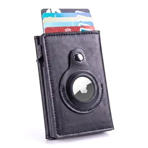 RFID-Blocking Card Holder for AirTag – Slim, Anti-Theft Wallet Designed for Business Professionals; Suitable for Daily Carry and as a Gift for Boyfriends