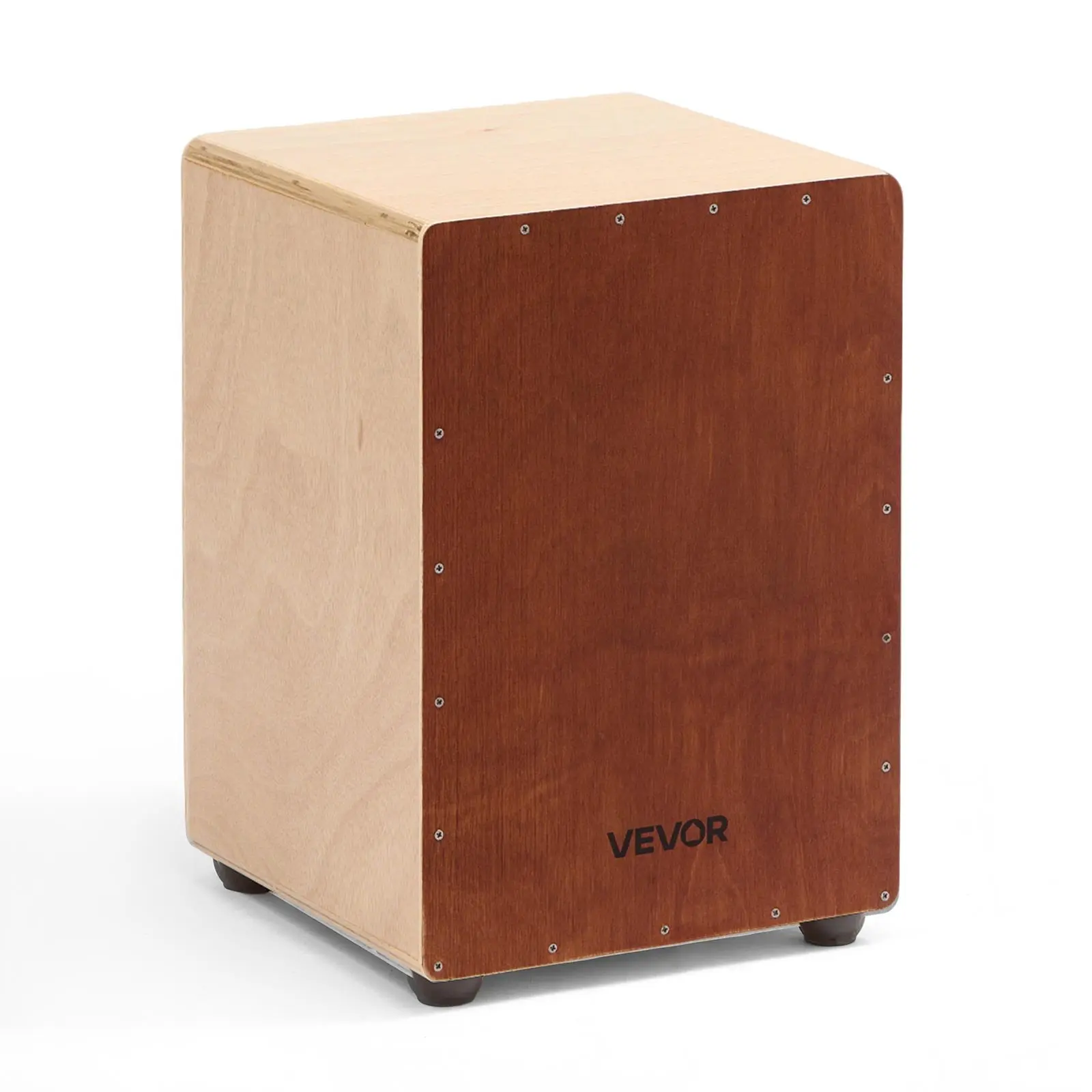 VEVOR Solid Wood Birch Cajon Box Drum, Percussion Instrument with Snare Wires, Bass-Sounding Drum, Drums