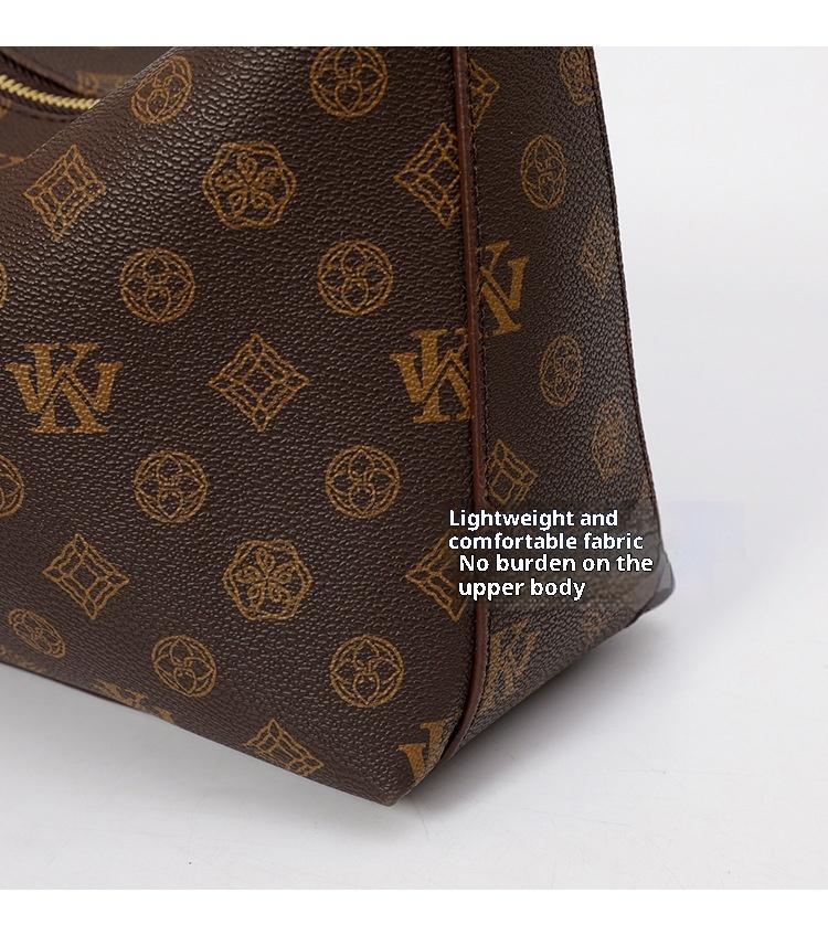 Mia Bag Shop Classic Letter Pattern Hobo Bag for Women High-Quality PU Handbag with Color-Block Strap & Gold Lock 30x11x20cm Crossbody Clutch Purse