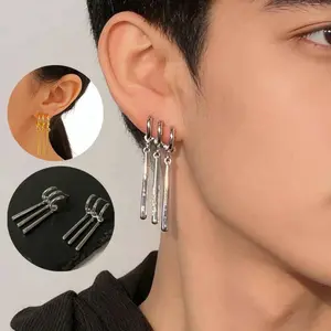 Roronoa Zoro‌ Anime Earrings Women Men Cosplay Earrings Piercing Jewelry Fashion Fake Triple Earring Dangle Long Earing birthday gift