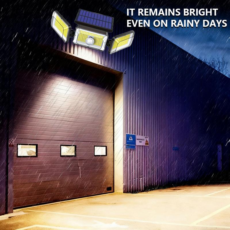 1/2-Pack High Brightness Solar Motion Sensor Lights Durable Waterproof IP65 Design for Outdoor Security & Landscape Lighting Enhancement with Remote Control and Adjustable Heads