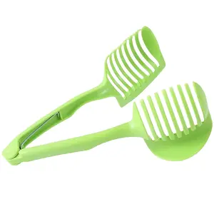 Multifunctional Clips, Household Kitchen Slicer, Durable ABS, Fruit & Veg Slicer for Tomato, Lemon, Potato, Egg Slicer with Round Tongs, Green, Manual Operation, Safe Cutting, Multi-use Kitchen Gadgets, Easy Clean, Daily Kitchen Supplies