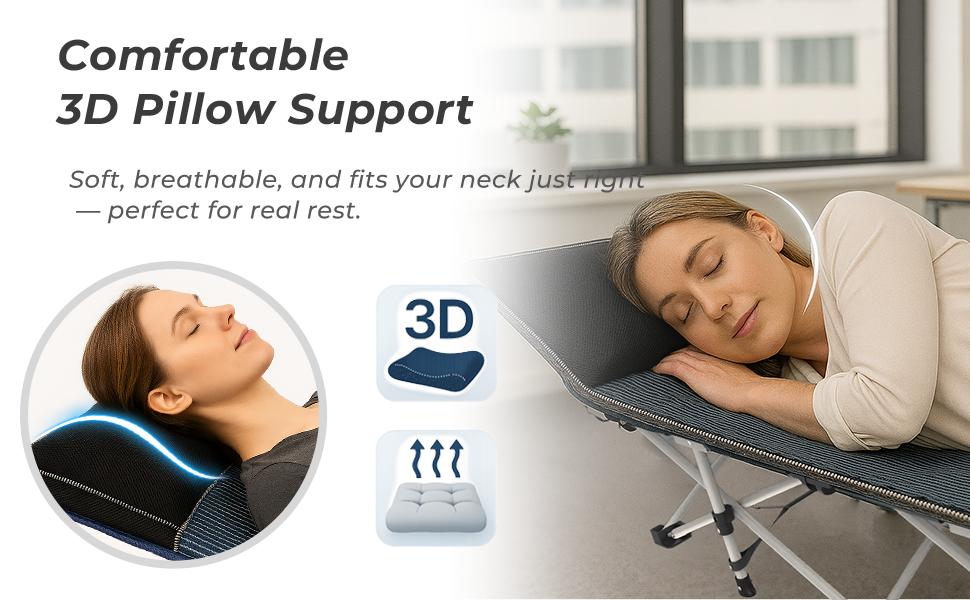 Heavy Duty Camping Cot for Adults with Mattress, 10-Leg Portable Folding Cot Bed, Extra Stable Sleeping Cot for Camping, Travel, Tent & Indoor Guest Use, 500 lbs Capacity