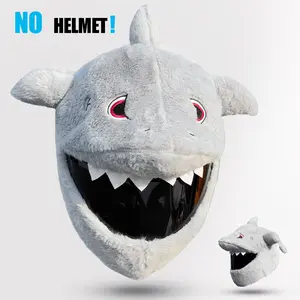 Cartoon Animal Helmet Cover, Soft Plush Material, Comfortable Fit, Suitable for Various Helmets, Kids' Safety Gear Accessory