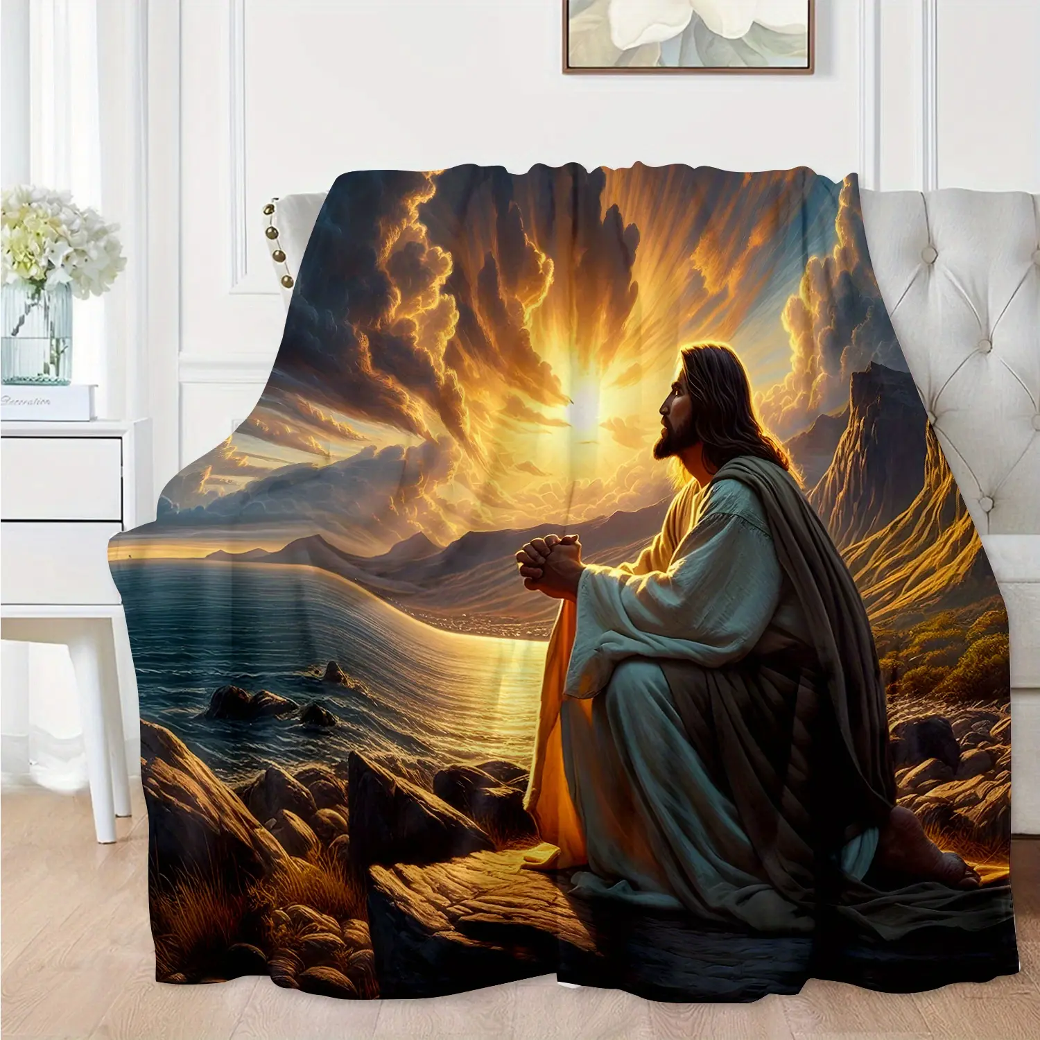 Profile Throw Blanket, Four Seasons Comfort Polyester, Digital Print Multi-purpose Blanket, Suitable for Naps, Sofa, and Travel