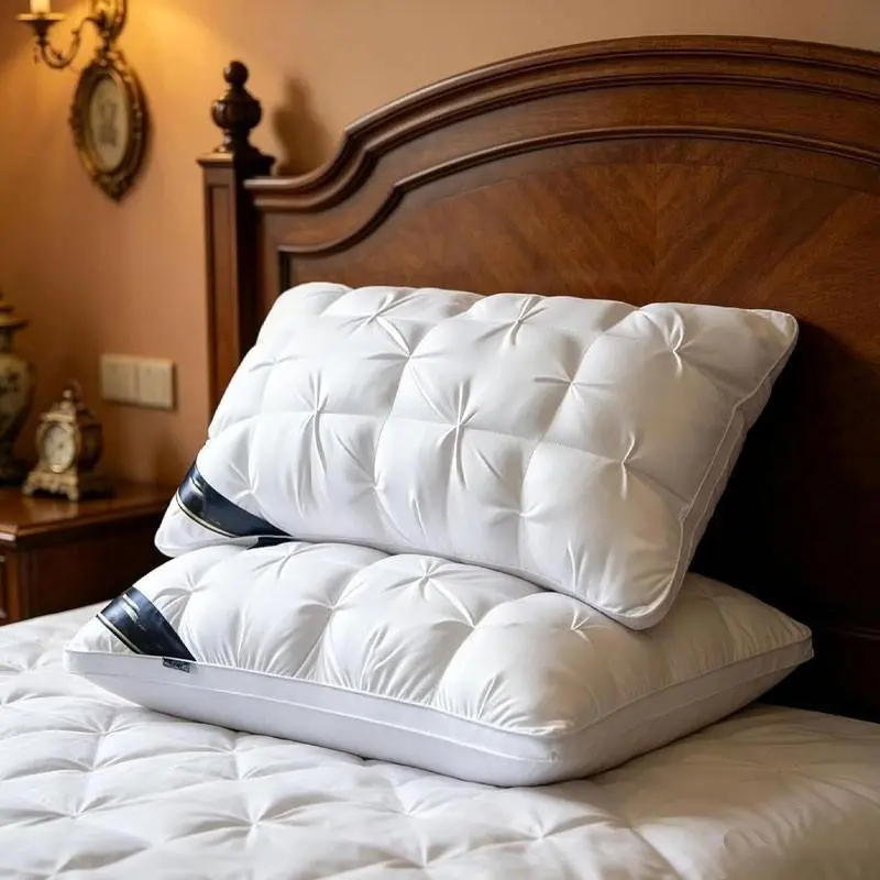 Bed pillow core: Hotel-grade pillow, a soft and fluffy alternative to down pillow core, suitable for adults and the elderly, a neck-supporting bed pillow core, suitable for sleeping in side/lying-back/prone positions.