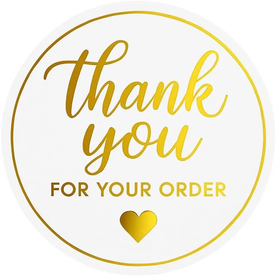 1.5"  Thank You Stickers, 200 count Self-Adhesive Thank You for Your Order Stickers for Packaging, Envelope Seals, Small Business