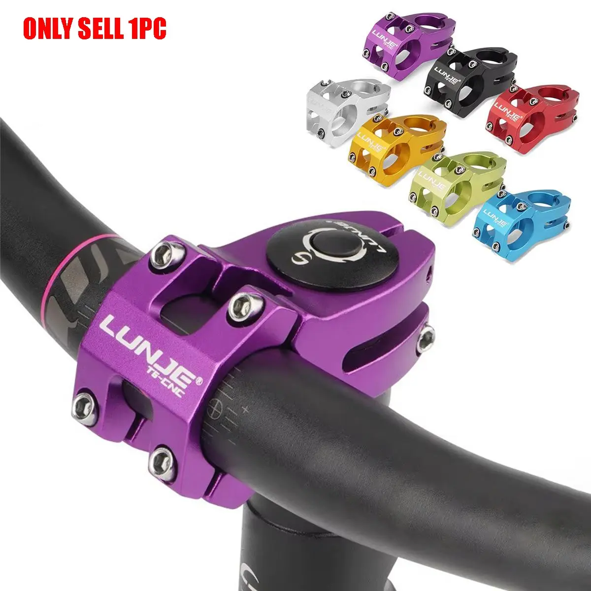 1pcs bicycle aluminum alloy handlebar stand 31.8 * 45mm CNC bicycle mountain bike short handlebar Bike Accessories Cycling Accessories