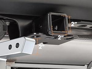 Adjustable Trailer Hitch, 8 Inch Drop Hitch Ball Mount (Fits 2-Inch Receiver), 12,500 LBS GTW, (2" & 2-5/16") Chrome Plated Steels Balls, Aluminum Tow Hitches with Two Anti-Theft Pins Locks