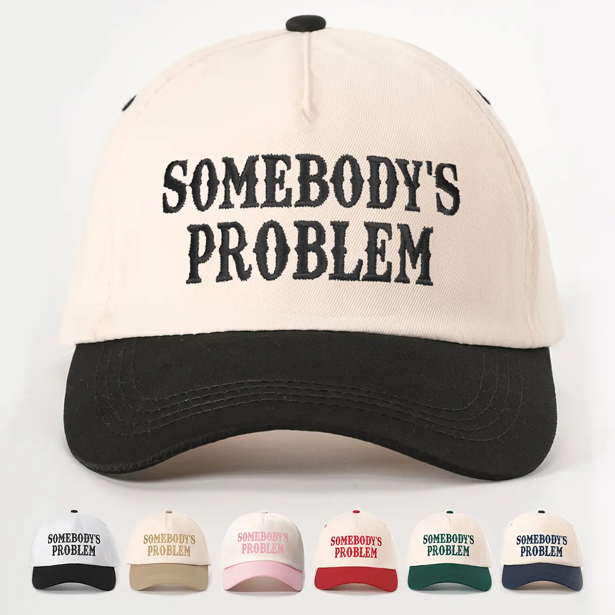 Somebody's Problem Letter Pattern Trucker Hats for Women & Men - Casual Outdoor Baseball Cap, Adjustable Sun Protection Hat for Daily Wear & Christmas Gift, Accessories For Women, Mens Hats mini