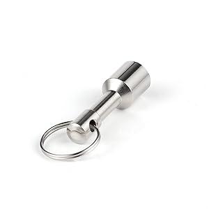 Magnet for Testing Brass,Keychain Pocket Magnets for Purse with Strong Magnetic Rare Earth Neodymium,Gold,Silver, Jewelry,Ferrous Metals Test Magnet (2PACK-D12mm)