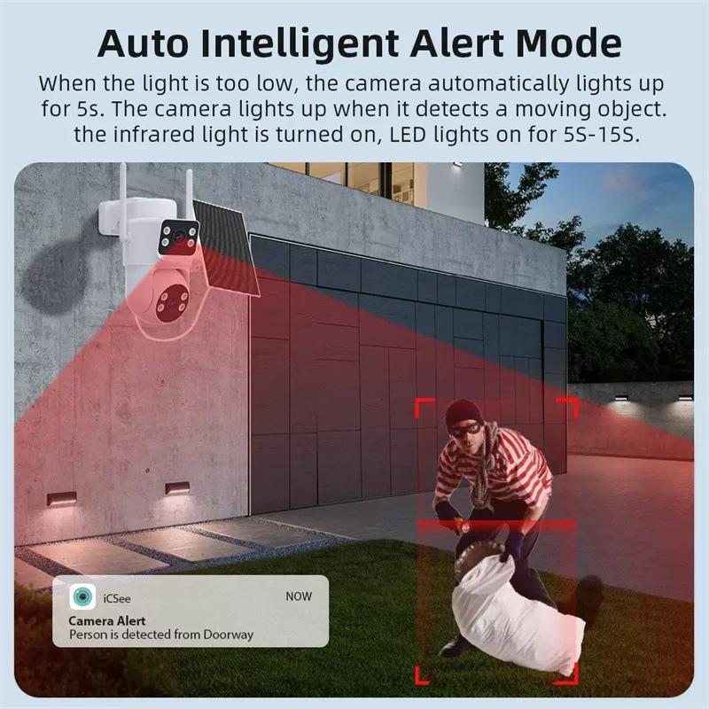 WiFi camera, power-free monitor, outdoor waterproof, high-definition, remote control via mobile phone, card-insertable dome camera