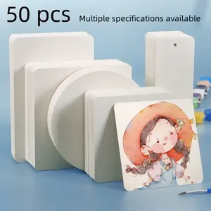 50 Sheets Watercolor Paper Cards, High-Quality Professional Drawing Paper, Thick Sketch Paper for Watercolor, Sketching, Art Supplies