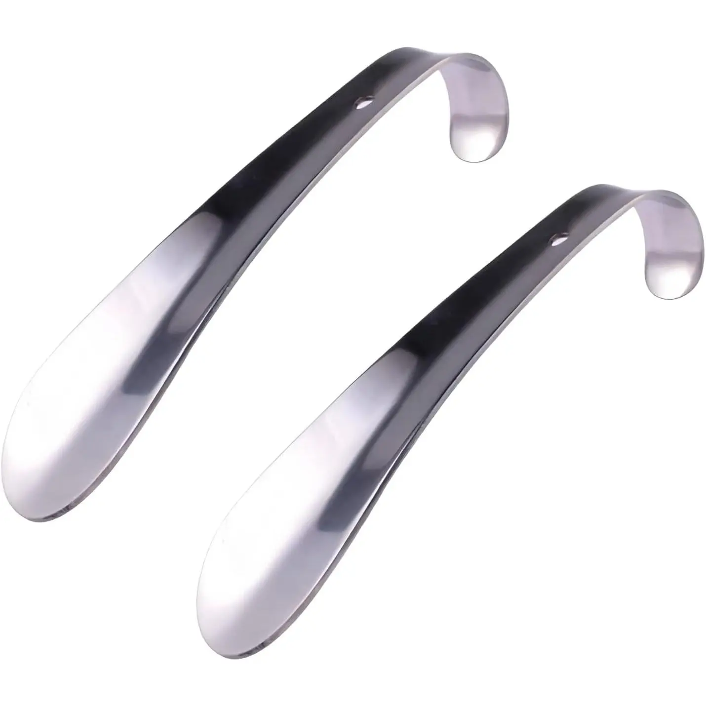 2 count Durable Stainless Steel Shoe Horn, Small Metal Shoes Horn for Travel/Seniors, Shoe Helpers to Put  Your Shoes