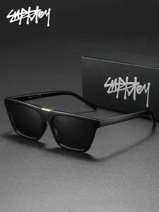 SUPKLEY Stylish Men'S Polarized Sunglasses Tac Lens Classic Cat'S Eye Frame Show Face Small Drivers Reduce Glare Outdoor Sunshade Essential