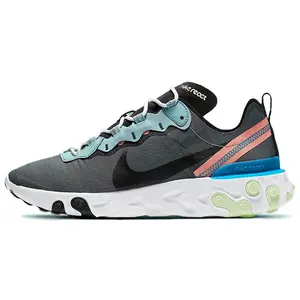 Nike React Element 55 Men's Low-Top Casual Running Shoes with Responsive Cushioning and Breathable Mesh Verifiable, with credentials and supporting global authentication