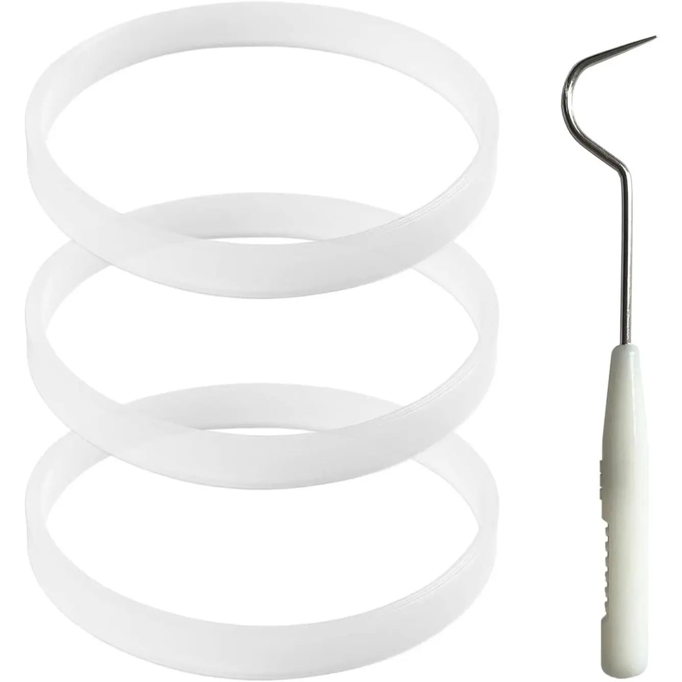 3 Pack Rubber Gaskets , Rubber Gaskets 3.94 inch Sealing Gaskets White O-Ring   for Blender CT680 BL456-30 BL681A BL682,blender base and  are 7 fins.