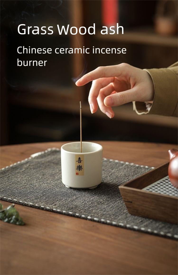 White Jade Porcelain Incense Burner Stick Holder with Sandalwood & Agarwood Base for Home Aroma Censer and Incense Tray Enhance Your Rituals aromatherapy