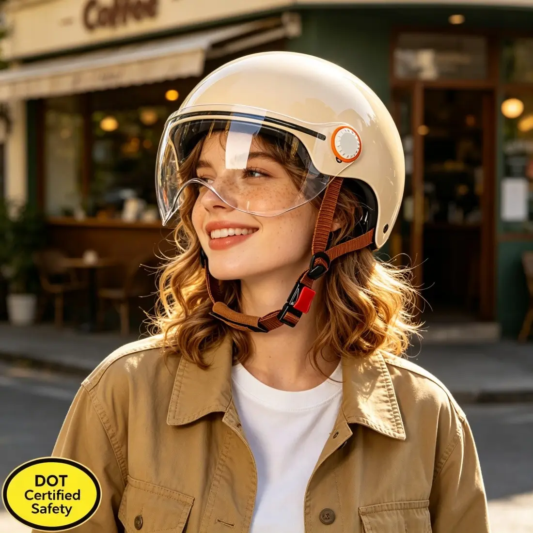 High-Style Electric Bike Helmet, Lightweight Riding Helmet, Retro Commuter Half Helm, Unisex, Perfect for Daily Use, Durable Design, Half Face Helmet