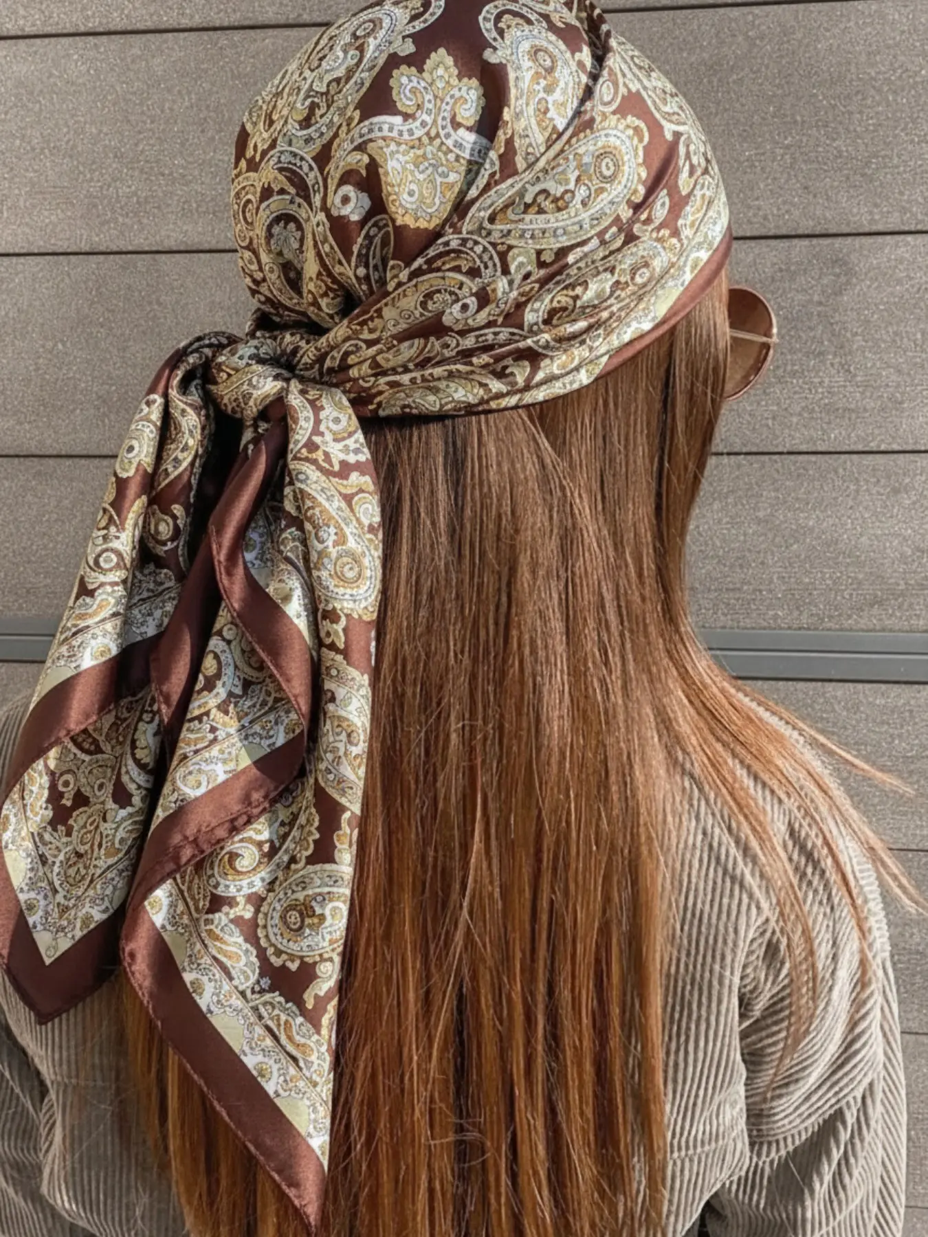 Women's Boho Headscarf, 90cm Paisley Print Scarf, Loose-Fit All-Over Print, Fashion Accessory for Casual & Streetwear, Outdoor Travel, Summer Scarf