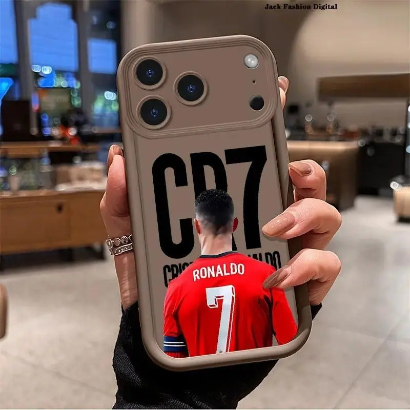 Football phone case - New TPU anti-drop phone case, suitable for iPhone 17 Pro Max, 16, 15, 14, 13, 12, 11 This stylish and fashionable shock-proof soft case for phones is simple and fashionable, personalized and creative. It can be given as a gift.