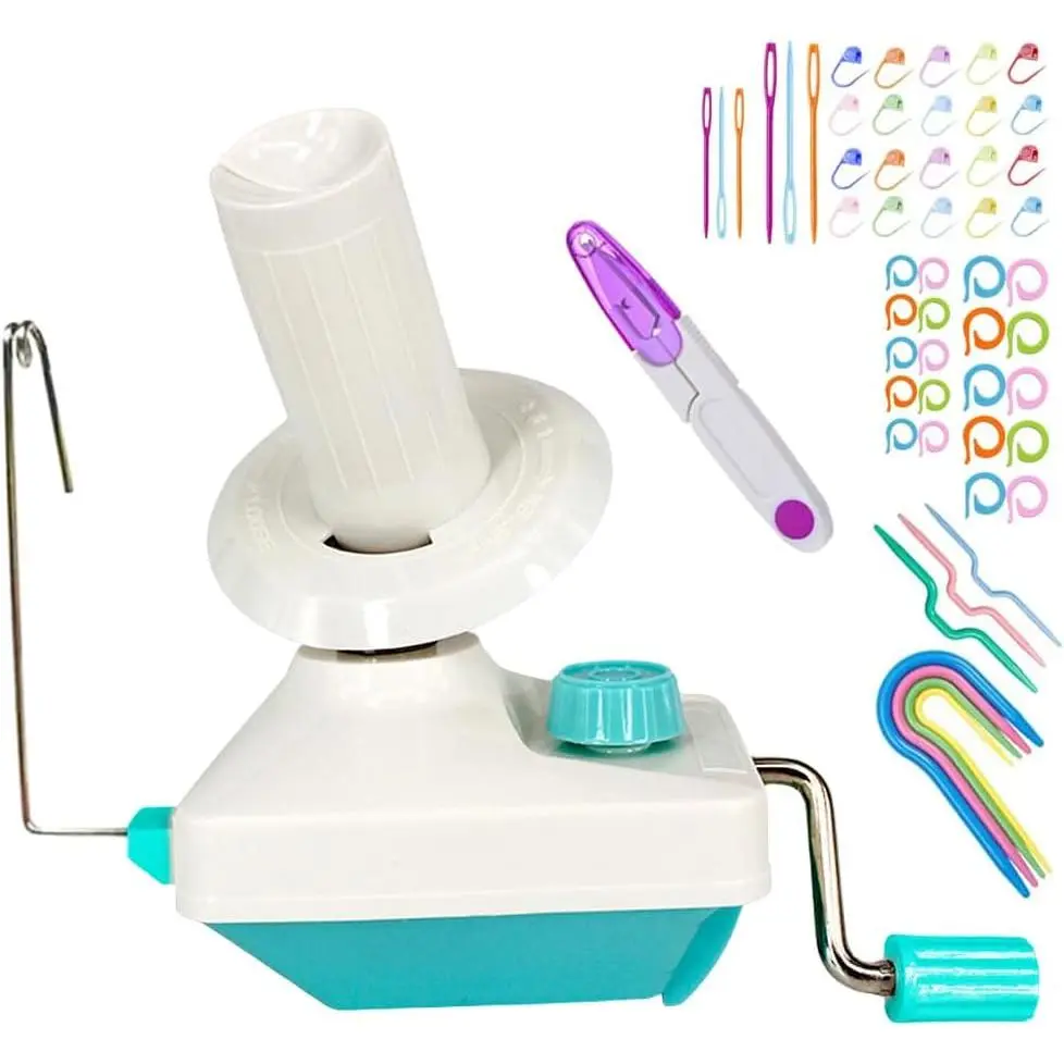Yarn Ball Winder, Convenient Yarn Winder for Yarn,Yarn  and Ball Winder Combo with Easy Installation for Yarn Storage + 53 count  Knitting  + 1 count
